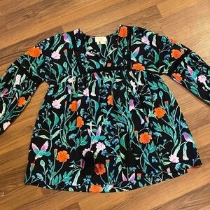 Kate Spade Jardin Poplin Long Sleeve Blouse - Like New! -XXS